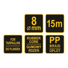 85177 VOREL Cordelina elastica, grosime 8 mm, lung..